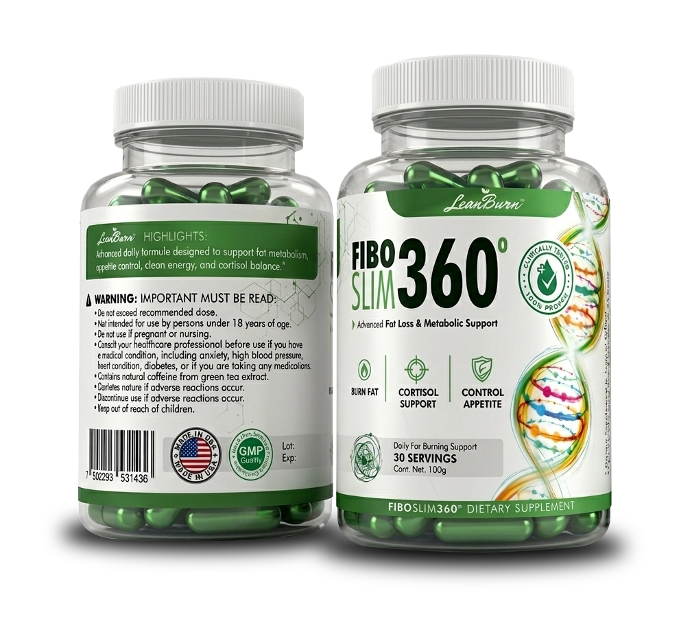 Paquete de 2 frascos FIBO SLIM 360° suplemento alimenticio de 60 días